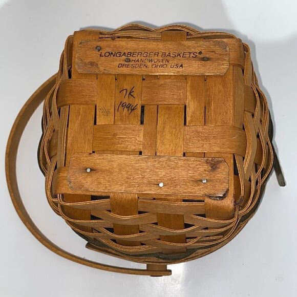 Longaberger Christmas Collection 1994 Edition Jingle Bell Woven Wooden Basket - Picture 9 of 13